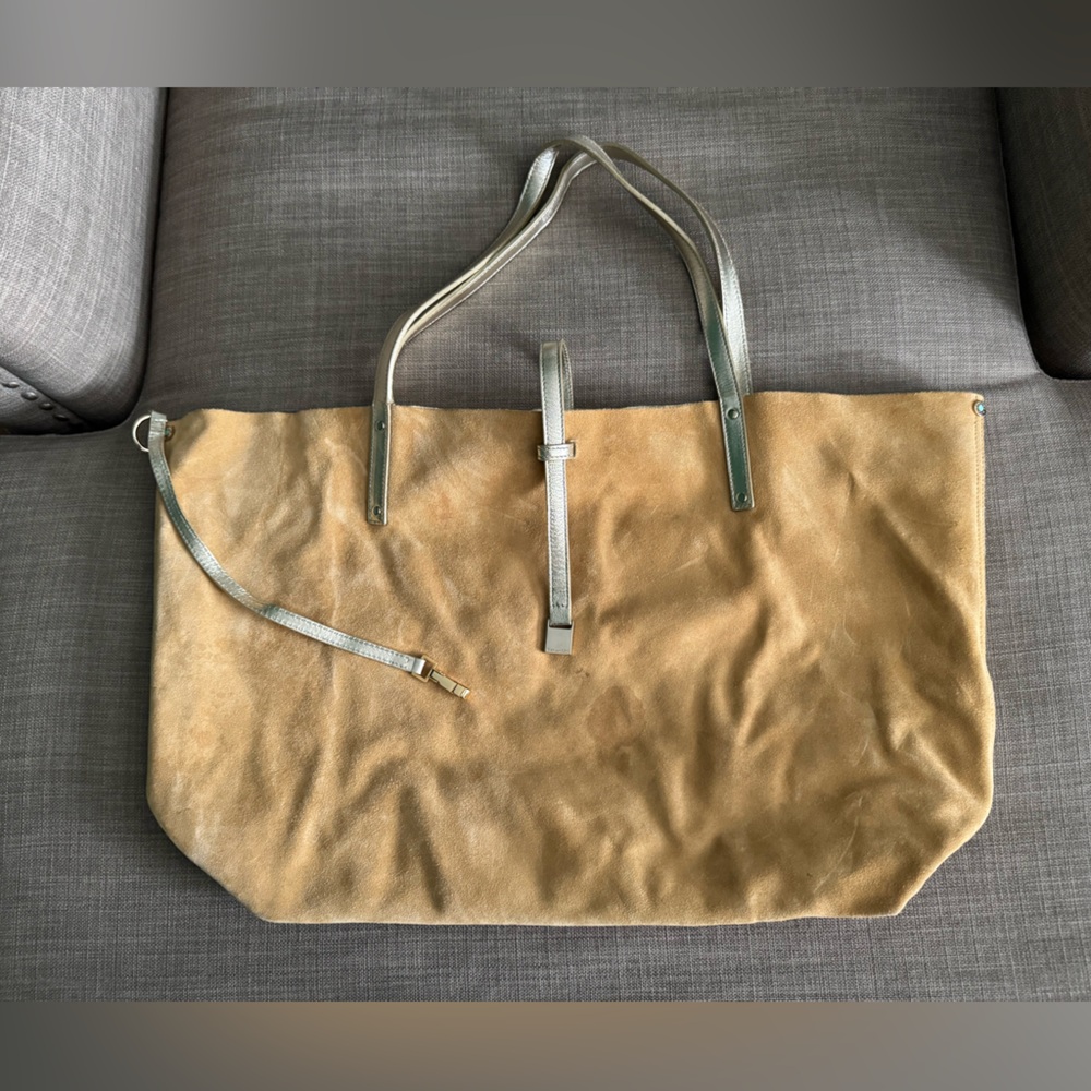 Tiffany & Co. Gold Suede Metallic Tote
